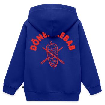 Döner Kebab Grill - Kinder Premium Organic Zip Hoodie - Royalblau - Hinten - AI Model Kid Male (0cm)