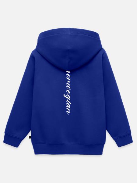Norwegen - Kinder Premium Organic Zip Hoodie - Royalblau
