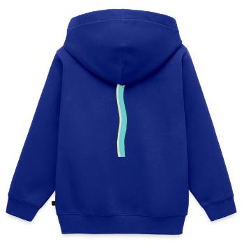 hugadino Dino mit laaangem Hals, süßer Dinosaurier - Kinder Premium Organic Zip Hoodie - Royalblau - Hinten - AI Model Kid Male (0cm)