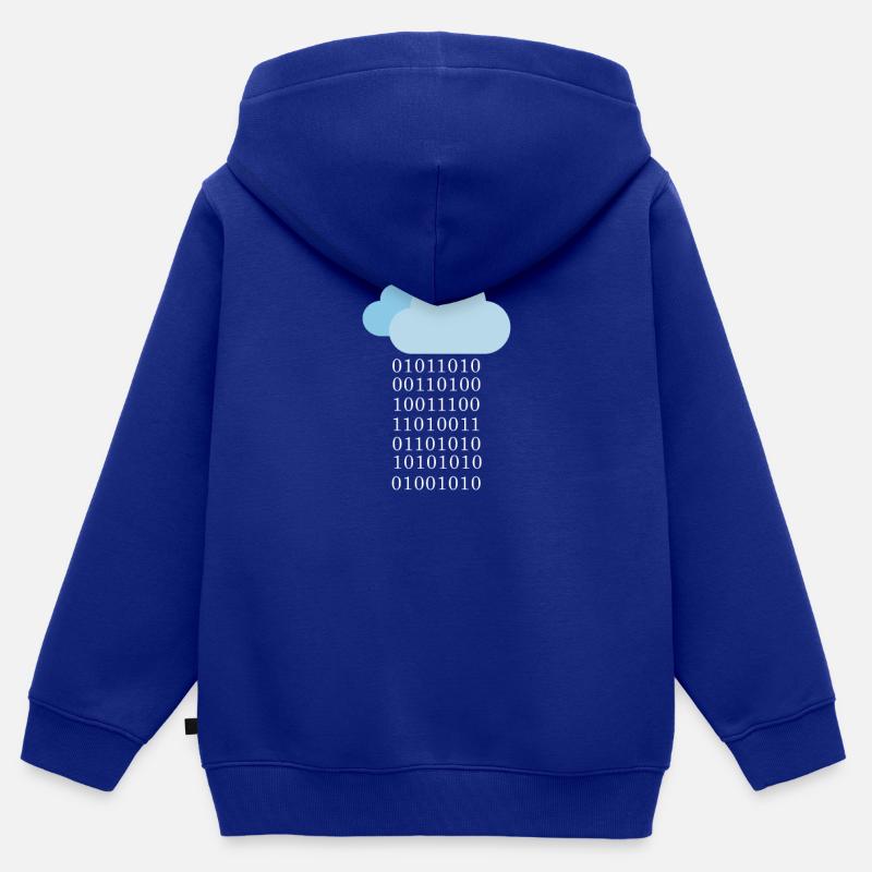 Cloud computing - Binary cloud - Kids Premium Organic Zip-up Hoodie - royal blue