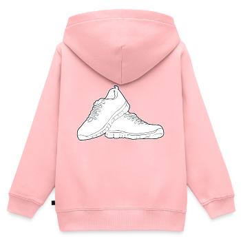 Running shoes Black Solid - Kinder Premium Organic Zip Hoodie - Rosa - Hinten - AI Model Kid Female (0cm)