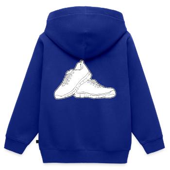 Running shoes Black Solid - Sweat Premium à capuche zippé enfant bio - bleu roi - Dos - AI Model Kid Male (0cm)