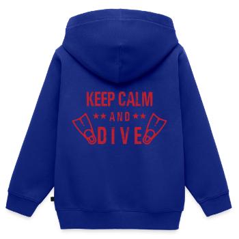 Tauchen - Shirt Taucherausrüstung Meer Geschenk - Kinder Premium Organic Zip Hoodie - Royalblau - Hinten - AI Model Kid Male (0cm)