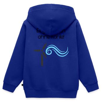 Windenergie - Kinder Premium Organic Zip Hoodie - Royalblau - Hinten - AI Model Kid Male (0cm)
