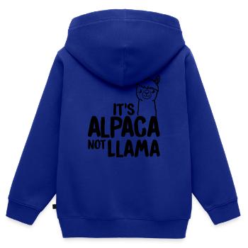 Alpaka - Kinder Premium Organic Zip Hoodie - Royalblau - Hinten - AI Model Kid Male (0cm)