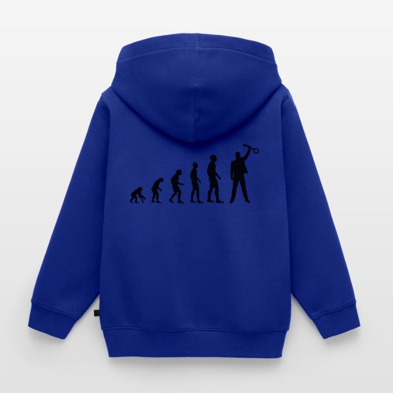 Die Evolution des Escape Room Homo Sapiens oder so Kinder Premium Organic Zip Hoodie