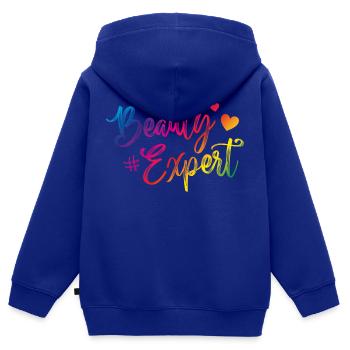 beauty expert bunt herz - Kinder Premium Organic Zip Hoodie - Royalblau - Hinten - AI Model Kid Male (0cm)