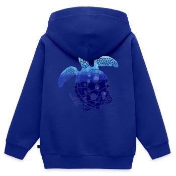 Schildkröte Wildlife - Kinder Premium Organic Zip Hoodie - Royalblau - Hinten - AI Model Kid Male (0cm)