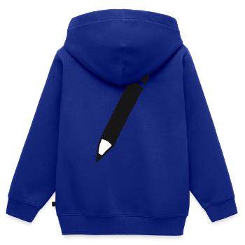 Stift Kunst Schule Bleistift Stifte malen Geschenk - Kinder Premium Organic Zip Hoodie - Royalblau - Hinten - AI Model Kid Male (0cm)