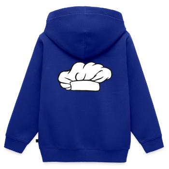 Kochmütze Hobbyköchin Köchin Sternekoch Koch - Kinder Premium Organic Zip Hoodie - Royalblau - Hinten - AI Model Kid Male (0cm)