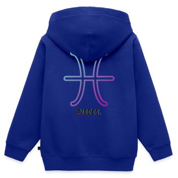 Fische Symbol Sternzeichen - Kinder Premium Organic Zip Hoodie - Royalblau - Hinten - AI Model Kid Male (0cm)