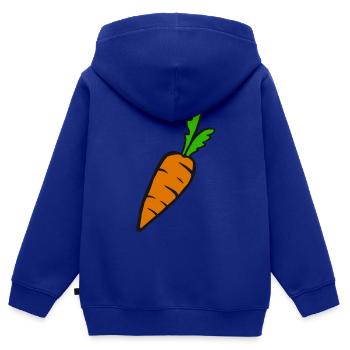 Karotte Geschenk Möhre Wurzel Gemüse Speise Gesund - Kinder Premium Organic Zip Hoodie - Royalblau - Hinten - AI Model Kid Male (0cm)