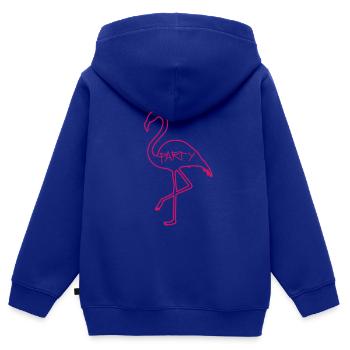 Party Flamingo - Kinder Premium Organic Zip Hoodie - Royalblau - Hinten - AI Model Kid Male (0cm)