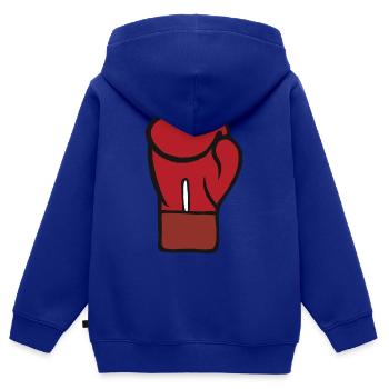 Boxhandschuh Boxer Kampfsport Boxhandschuhe Boxen - Kinder Premium Organic Zip Hoodie - Royalblau - Hinten - AI Model Kid Male (0cm)