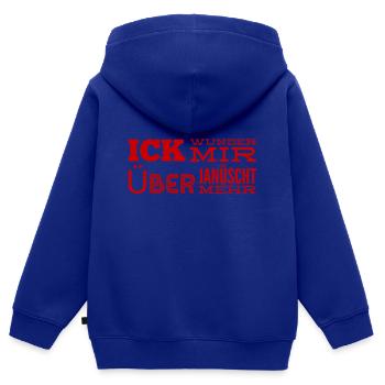ich wundere mich über nichts mehr - Kinder Premium Organic Zip Hoodie - Royalblau - Hinten - AI Model Kid Male (0cm)