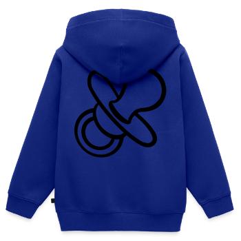 Schnuller Geschenk Kleinkind Baby Schwangerschaft - Kinder Premium Organic Zip Hoodie - Royalblau - Hinten - AI Model Kid Male (0cm)