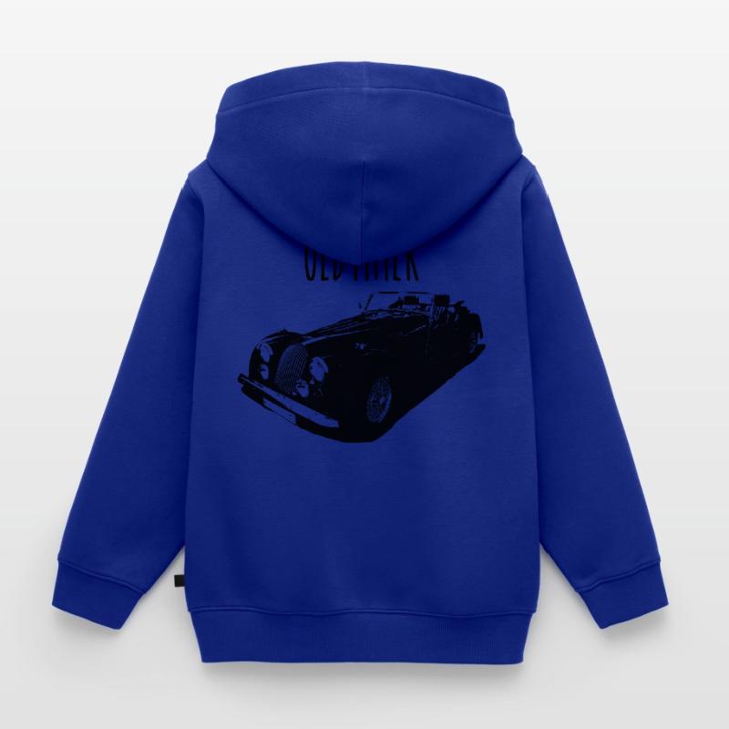 Britischer Oldtimer - Plus4 oder Plus8 Kinder Premium Organic Zip Hoodie