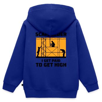 Scaffolder Scaffold Builder Scaffolding Platform - Kids Premium Organic Zip-up Hoodie - royal blue - Back - AI Model Kid Male (0cm)