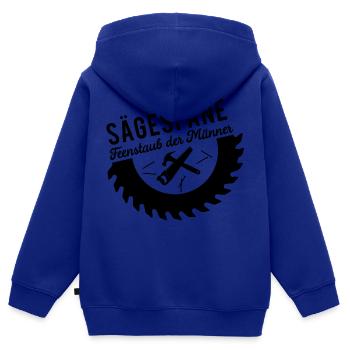 Sägespäne Feenstaub der Männer - Kinder Premium Organic Zip Hoodie - Royalblau - Hinten - AI Model Kid Male (0cm)
