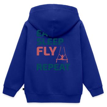 Aerial Silks Tänzer Aerialist Air Yoga Akrobatik - Kinder Premium Organic Zip Hoodie - Royalblau - Hinten - AI Model Kid Male (0cm)