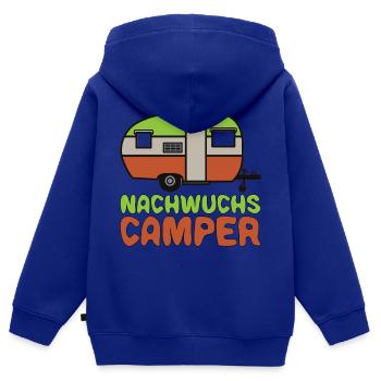 Baby Camping - Nachwuchs Camper - Kinder Premium Organic Zip Hoodie - Royalblau - Hinten - AI Model Kid Male (0cm)
