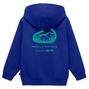 Berglieber Karabiner - Kinder Premium Organic Zip Hoodie - Royalblau - Hinten - AI Model Kid Male (0cm)