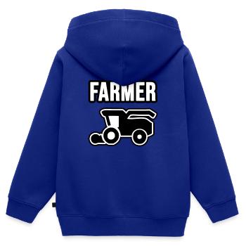 Farmers, farmers and farmers - Kids Premium Organic Zip-up Hoodie - royal blue - Back - AI Model Kid Male (0cm)