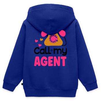 Call my agent - Kinder Premium Organic Zip Hoodie - Royalblau - Hinten - AI Model Kid Male (0cm)