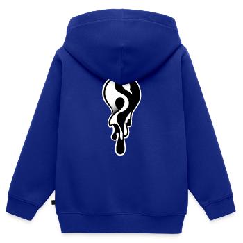Yin und Yang tropfen - Kinder Premium Organic Zip Hoodie - Royalblau - Hinten - AI Model Kid Male (0cm)
