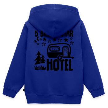 5 Milliarden Sterne Hotel Camping - Kinder Premium Organic Zip Hoodie - Royalblau - Hinten - AI Model Kid Male (0cm)