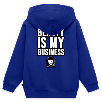 Beauty is my Business - Kinder Premium Organic Zip Hoodie - Royalblau - Hinten - AI Model Kid Male (0cm)