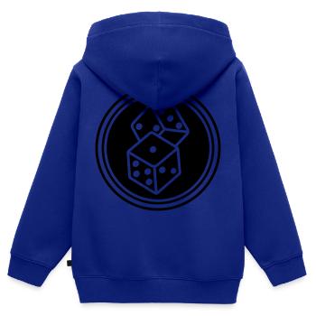 Würfel Casino Symbol - Kinder Premium Organic Zip Hoodie - Royalblau - Hinten - AI Model Kid Male (0cm)