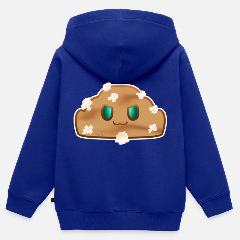 chouquette ! By Pousse2Bambou ! - Sweat Premium à capuche zippé enfant bio - bleu roi