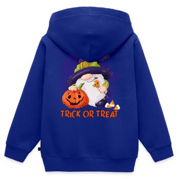 Halloween-Wichtel - Kinder Premium Organic Zip Hoodie - Royalblau - Hinten - AI Model Kid Male (0cm)