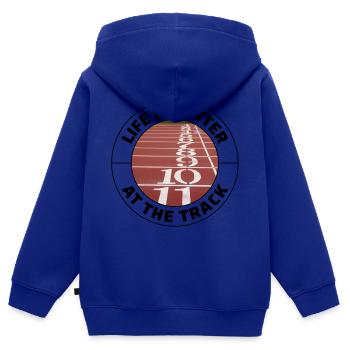 Hürden Hürdenlauf Hürdenläufer Läufer Athleten - Kinder Premium Organic Zip Hoodie - Royalblau - Hinten - AI Model Kid Male (0cm)