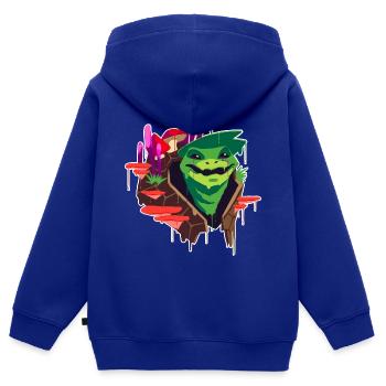 Un beau druide de Spore Circle Design - Sweat Premium à capuche zippé enfant bio - bleu roi - Dos - AI Model Kid Male (0cm)