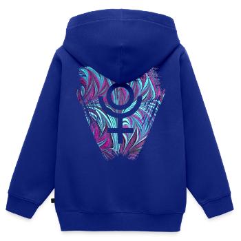pluto e 74 - Kinder Premium Organic Zip Hoodie - Royalblau - Hinten - AI Model Kid Male (0cm)