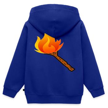 Stock Emote - Kinder Premium Organic Zip Hoodie - Royalblau - Hinten - AI Model Kid Male (0cm)