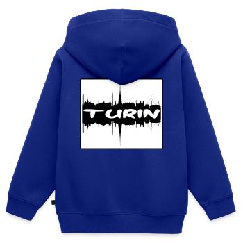 Turin Italien Skyline Silhouette Reisesouvenir - Kinder Premium Organic Zip Hoodie - Royalblau - Hinten - AI Model Kid Male (0cm)