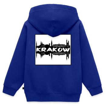 Krakau Polen Skyline Silhouette Reisesouvenir - Kinder Premium Organic Zip Hoodie - Royalblau - Hinten - AI Model Kid Male (0cm)