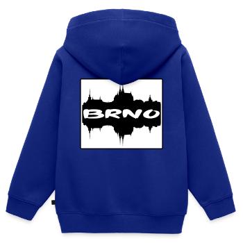Brünn Tschechien Skyline Silhouette Reise Souvenir - Kinder Premium Organic Zip Hoodie - Royalblau - Hinten - AI Model Kid Male (0cm)