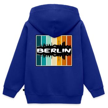 Berlin Deutschland Skyline Silhouette Reisesouvenir - Kinder Premium Organic Zip Hoodie - Royalblau - Hinten - AI Model Kid Male (0cm)