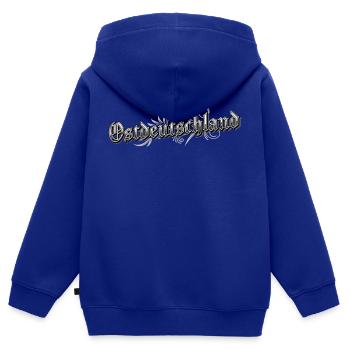 Ostdeutschland Vintage Look Rustikal - Kinder Premium Organic Zip Hoodie - Royalblau - Hinten - AI Model Kid Male (0cm)