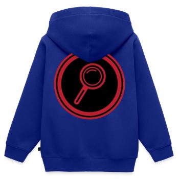 Lupe Symbol - Kinder Premium Organic Zip Hoodie - Royalblau - Hinten - AI Model Kid Male (0cm)