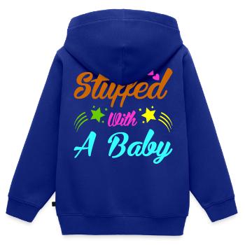 Mother Pregnant Baby Infant T-shirt Mom - Kids Premium Organic Zip-up Hoodie - royal blue - Back - AI Model Kid Male (0cm)