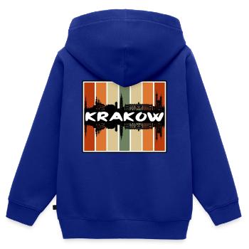 Krakau Polen Skyline Silhouette Reise Souvenir - Kinder Premium Organic Zip Hoodie - Royalblau - Hinten - AI Model Kid Male (0cm)