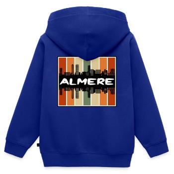 Almere Niederlande Skyline Silhouette Travel Souve - Kinder Premium Organic Zip Hoodie - Royalblau - Hinten - AI Model Kid Male (0cm)