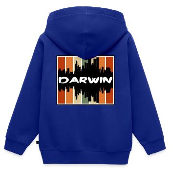 Darwin Australie Skyline Silhouette Voyage Souveni - Sweat Premium à capuche zippé enfant bio - bleu roi - Dos - AI Model Kid Male (0cm)