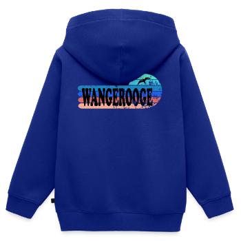 Insel Wangerooge Ostfriesland - Kinder Premium Organic Zip Hoodie - Royalblau - Hinten - AI Model Kid Male (0cm)