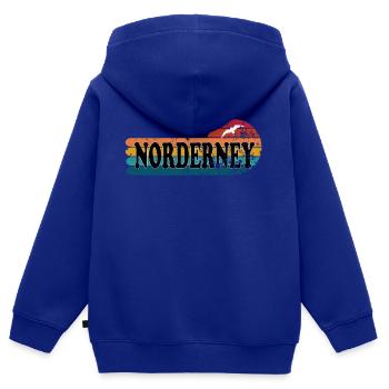 Insel Norderney Ostfriesland - Kinder Premium Organic Zip Hoodie - Royalblau - Hinten - AI Model Kid Male (0cm)